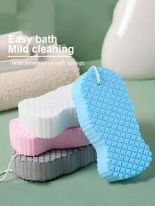 1/2/4个装柔软沐浴海绵，超柔软去角质沐浴海绵，超柔软身体磨砂沐浴玩具，可重复使用去角质死皮海绵 - 沐浴海綿 - 查看 8