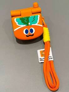 1pc Cute Carrot Flip Cover Headphone Case Compatible With Apple Pro 3rd Gen, Cartoon Fun Protective Case Compatible With Airpods Pro 2, 1/2/3/4, New Anti-Fall Headphone Case (Earphones Not Included) - Orange - View 7