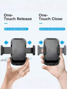 Car Phone Mount – Universal Dashboard & Air Vent Holder With One-Touch Release, 360° Rotation For IPhone, Android, GPS Navigation (4.7"–7")Car Suction Cup Phone Holder, Vent Clip-On Phone Holder - Phone Stand - View 6