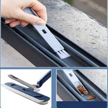 2-In-1 Window Cleaning Kit, Professional Long Handle Glass Cleaning Brush And Window Squeegee With Bendable Head, Suitable For Indoor/Outdoor Windows And Car Glass Cleaning - Multicolor - View 6