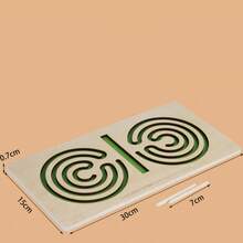 1set Left & Right Brain Development Toys, Pen Drawing Trajectory Training Wooden Educational Toys, Developmental Toys, Holiday Gift - Multicolor - View 3