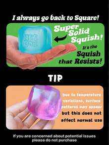 Schylling Nice Cube -Sensory Squeeze Toy With Super Solid Squish - Halloween Gift Preferences - 2.17" Cube - Multicolor - View 8