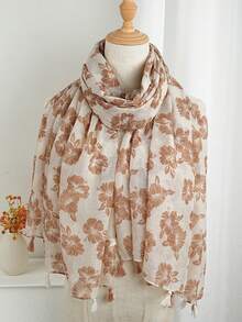 1pc New Women's Long Scarf, Fashion Beach Shawl, Seasonal Printed Headscarf 180*85cm, Suitable For Travel And Daily Use, Casual Polyester Fabric - Multicolor - View 8