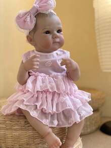 Bettie Doll head 1-4 18吋全身柔軟乙烯基Betty重生娃娃，解剖構造正確女嬰，手作新生兒娃娃，附彩繪頭髮，兒童陪伴理想生日禮物 - Reborn Baby - 查看 6