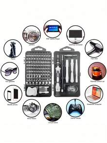 [Upgraded Screwdriver Set] 115-In-1 Upgraded Screwdriver Set | Strong Magnetic High Hardness Multi-Function Disassembly Tool Set Includes Special Shaped Screwdriver Heads, Suitable For DIY Repair - 115 In 1 - View 9