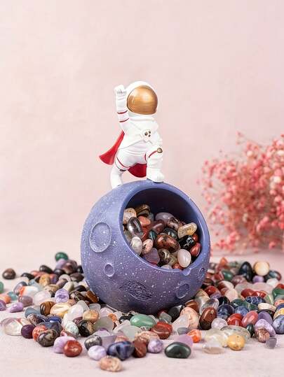 100g Bohemian Mixed Color Natural Polished Stones & Crystals - Vibrant Assorted Gemstones, Suitable For Home Decor, Fish Tank, Succulent Glass Containers, Garden And Planter Decorations, Landscaping | Boho Style | Decorative Pebbles