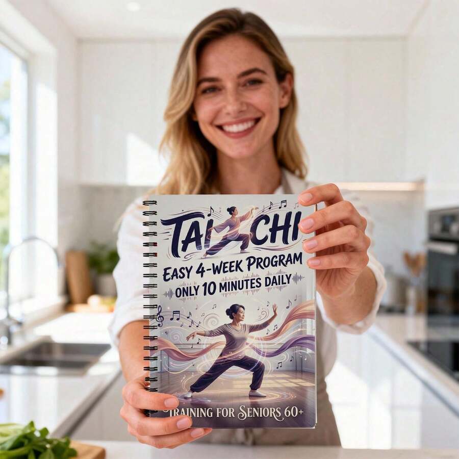 1 Book Tai Chi Walking Advanced Edition | 28-Day Plan, 10 Minutes Practice Daily, Progressive Illustrated Movements Help Improve Balance And Overcome Fear Of Falling | Spiral Bound, Paperback - Tai Chi 28-day Plan - View 1
