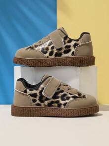 1双新款软底防滑平底鞋，豹纹轻便耐穿休闲鞋，适合幼儿男女童 - 駝色 - 查看 5