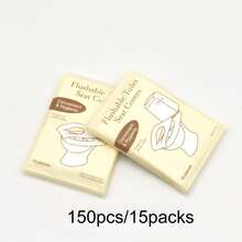 20/50/100pcs Disposable Toilet Seat Covers - Portable Toilet Seat Paper Liners, Flushable, Suitable For Bathroom, Travel, Camping, Hotel And More - Multicolour - View 10