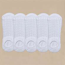 1/5/10双装夏季网眼透气空调袜，防滑舒适女士隐形袜 - 彩色 - 查看 16