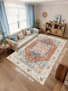 1pc Nordic Style Area Rug With Elegant Floral And Geometric Patterns, Suitable For Bedroom, Living Room Or Home Office Decor, Elegant Home Accessory | Rug, Living Room Carpet - Multicolor - View 43