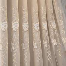 1 Panel 100% Blackout, Luxury Palace Style Embroidered Curtain For Living Room, Bedroom, Villa, Elegant European Curtain With Sheer Voile And Solid Polyester Lining, Suitable For Living Room, Bedroom, Dining Room, Party, Holiday Home Decor, Bringing A Luxurious Feel - Beige - View 4