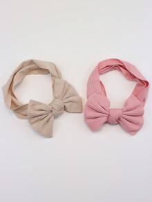 5 Stücke/Set Weiche elastische Schleifen-Stirnbänder für Neugeborene Baby Mädchen, Kinderzubehör für die Haare, Geschenk für Baby Mädchen, Alltagsstil für 0-3 Jahre alt - Mehrfarbig, 5 Stück - C3 - Übersicht 3
