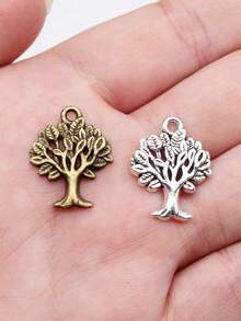 10pcs 22x17mm Tree Charms Pendant For DIY Jewelry Making Necklace Keychain Phone Chain Bracelet Making Accessories Handmade Craft Making Findings - Tree - View 10