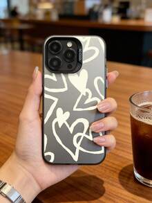 1 Asymmetric Heart-Shaped Design Phone Case, Compatible With IPhone 17 Pro Max/17 Pro/16 Pro Max/16 Pro/16/15 Pro Max/15 Pro/15/14 Pro Max/14/13 Pro Max/13 Pro/13/12 Pro Max/12 Pro/12/11 Compatible With Samsung's All Inclusive TPU Shock-Absorbing Soft Shell - Multicolor - View 1