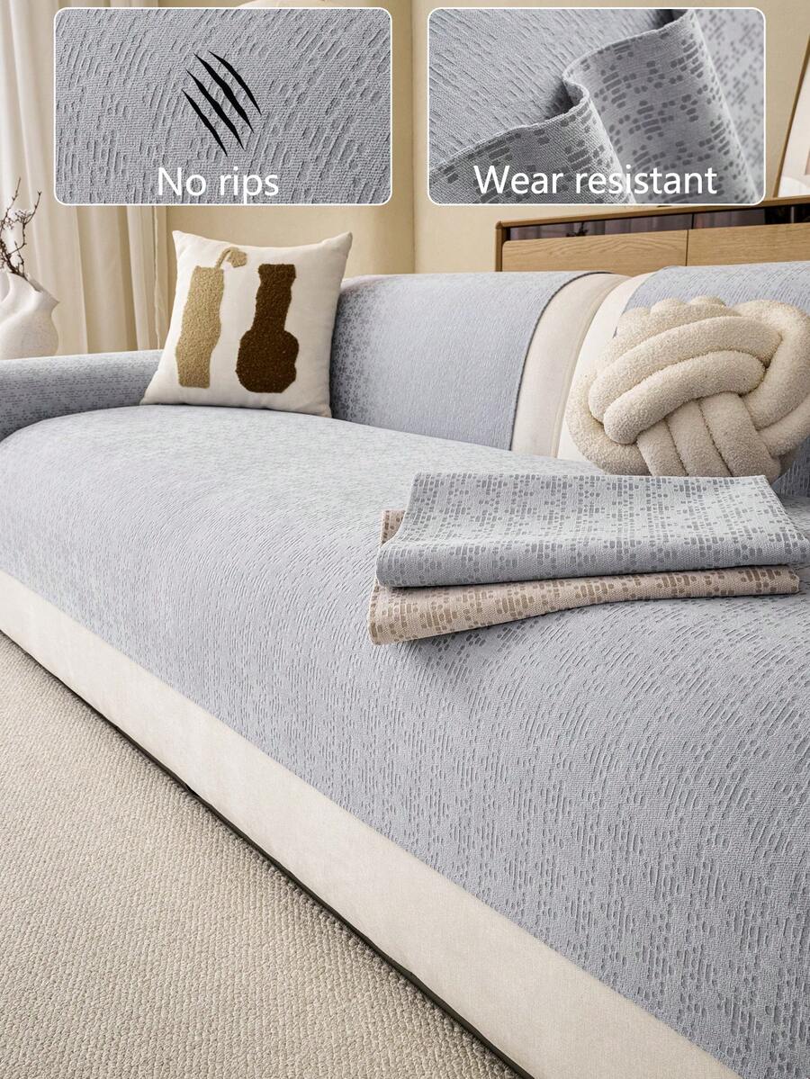 1 chiếc vỏ đệm sofa bằng vải chenille mềm mại, thoải mái dùng được cả bốn mùa, kiểu dáng hiện đại tối giản, chống trượt, chống bụi và có thể giặt được, mềm mại, không phai màu, thân thiện với thú cưng, phù hợp với sofa hình chữ L và sofa 1/2/3/4 chỗ ngồi trong phòng ngủ, văn phòng, phòng khách.