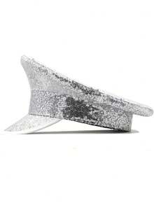 1顶男女通用亮片海军帽，军帽，节日迪斯科派对军官帽，水手帽 - 多色 - 查看 8