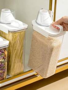 Sealed Food Storage Containers With Lids, Leak-Proof And Moisture-Proof Kitchen Storage Boxes For Grains, Nuts, Flour, Rice, Etc. Airtight Storage Containers, Kitchen Organization And Food Storage, Household Kitchen Accessories, Portable Leak-Proof Food Storage Containers, Kitchen Organization Accessories - Multicolor - View 7