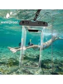 1個海灘旅行手機防水袋，通用防水手機收納袋，適用於海灘、潛水、漂流，自封口透明防水手機保護套 - 掛式 - 查看 10