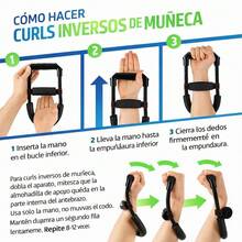 Ejercitador de Dedos y Muñeca para Entrenamiento de Fuerza, Dispositivo de Resistencia Ajustable para Mano, Antebrazo y Rehabilitación.. - Negro - Ver 4