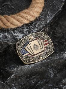 1 件西部风格真皮皮带扣，雕刻马匹金属扣，优雅复古“成功唾手可得”设计 - 西部皮帶扣 - 查看 21