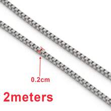 2m Stainless Steel Cross & O-Ring Lip Chain, Multi-Style Steel Color Stainless Steel Chain, Suitable For DIY Jewelry Making Bracelets Necklaces Accessories - 2 Meters - View 17