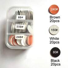 60pcs Replaceable Metal Grinding Heads, Pink Foot Care Sanding Paper, Foot Care Tools Accessories - Multicolor - View 10