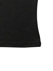 Y2K休闲百搭女士吊带背心，紧身瑜伽服，性感风格，春夏黑色 - 黑色 - 查看 10