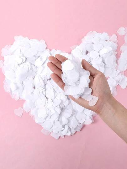 1000/2000pcs Heart-Shaped Confetti, Suitable For Bridal Shower Decor, Wedding Decor, Engagement Decor, Wedding Table Decor, Wedding Supplies, Party Decor, Engagement Party Decor, Heart Confetti, Valentine's Day Wedding Party Favors, Confetti, Balloon Filler, DIY Celebration, Paper Confetti, Wedding Decor Party Favors, Room Decor, Bride