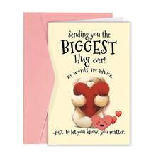 A Heartfelt Greeting Card With An Envelope - Featuring The Message 'Sending You The Biggest Hug Ever' With A Cute Bear And Red Heart Design - An Ideal Choice For Birthdays, Holidays - Sets - View 13