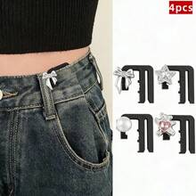 2/3/4/5/6/8pcs Fashion Denim Waist Cincher Buckles, No Sewing No Punching Quick Waist Adjustable Buckle, Suitable For Fixing Waistband Of Jeans, Shirt Cuffs, Multi-Purpose Decorative Clips, Various Styles, Fashionable And Elegant Waist Accessory - Style - View 18