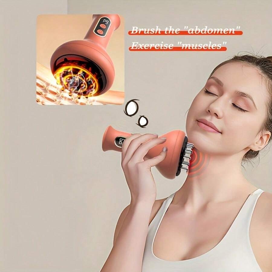 1200mAh Portable USB Powered Back And Waist Massager With Electric Deep Tissue Massage And Scraping Tool
