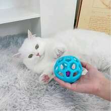 空心狗球，玩具空心弹力球，可爱狗狗动物咀嚼玩具训练塑料橡胶球，适合小型、中型和大型犬 - 彩色 - 查看 3