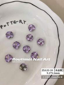 6件組 K9 水鑽美甲裝飾，多面超亮奢華水晶疊鑽無底座美甲飾品 - 彩色 - 查看 11