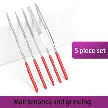 Bộ dũa mini đính kim cương 5/10 chiếc, dũa thủ công chính xác, 140mm/5.5 inch, thích hợp cho gốm sứ, gỗ, đánh bóng trang sức, chạm khắc và các dự án nhỏ, dụng cụ dũa tiện dụng với tay cầm màu đỏ. - tài liệu - Xem 11
