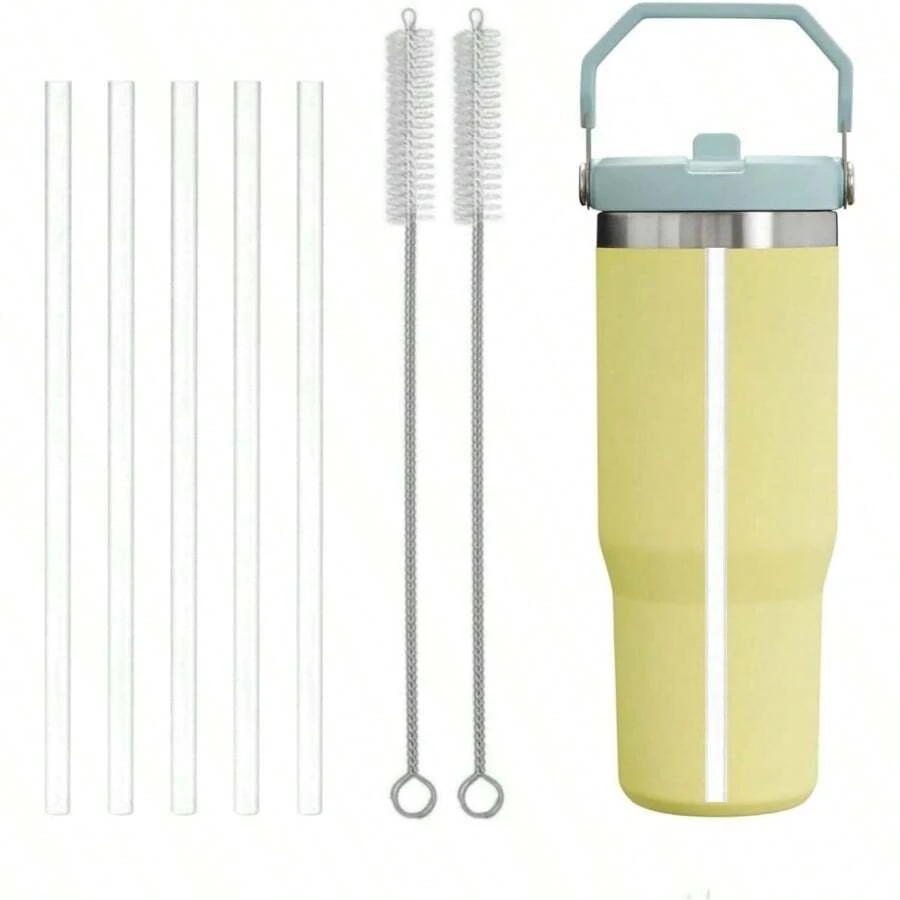 Straw Iceflow 30ozOnlyReusable Drinking Straw With Straw Cleaner Brush Compatible With IceFlow Flip 30oz Stainless Steel Tumbler - Fit  Iceflow Series 30oz - View 1