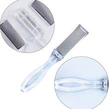 Juego de 2 en 1 de lima para pies, raspador de pies de acero inoxidable, elimina la piel áspera, cepillo para pies para uso húmedo, mango ergonómico, adecuado para spa en casa - Herramienta de cuidado de los pies - Talla única - Ver 7