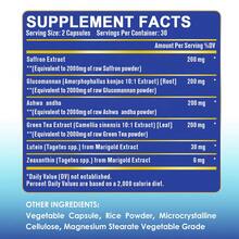 Suplemento de luteína y zeaxantina 8000 mg, vitaminas protectoras de los ojos para adultos, suplementos para la salud ocular, apoya la salud de la visión - 60 cápsulas - Ver 2
