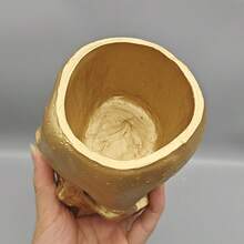 Bộ chậu trồng cây hình đầu lâu và giá đỡ hình xương sống - Thiết kế chậu hoa hình xương độc đáo, làm từ nhựa resin, sử dụng trong nhà/ngoài trời, bề mặt được đánh bóng. - A - Xem 5