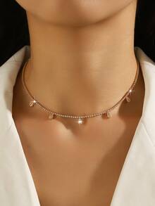 1件装奢华优雅水滴吊坠项链，适合日常佩戴、生日、派对、毕业典礼、婚礼等场合。 - 彩色 - 查看 7