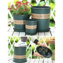 1pc Flower Pot, Home Flower Pot, Desktop & Balcony Pothos Planter, PP Resin Flower Pot, Tall New Root Control Gallon Planter - A - View 7