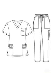 Repeat Customer Favorite! Breathable, Moisture-Wicking Scrubs For Women, Dynamic Fit & Quick-Drying Fabric,Multiple Pockets, Fade Proof, Suitable For All Seasons - Màu xanh lam - Xem 6