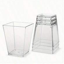 Transparent Mousse Cup, Frost-Proof, Shatter-Resistant, Anti-Slip Design, Elegant Transparent Party Cup. Suitable For Cocktails, Desserts, Cold Drinks, Weddings, Birthdays, Gourmet Food, Home And Travel - A - View 6