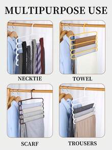 1pc Multi-Functional Scarf Rack, 5-Tier Plastic Non-Slip Scarf/Shawl Organizer Holder - Multicolor - View 10
