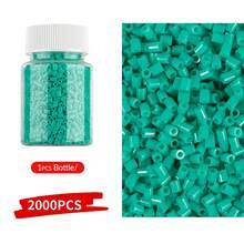 2,6 mm Perles de fusion Sundymot, série de couleurs bleues, emballées individuellement, 2000 pièces+ avec bouteille de rangement, anti-déversement, fournitures artisanales pour fabrication de bijoux, pendentifs, porte-clés, cadeaux pour remise des diplômes, rentrée scolaire, Noël, fête, anniversaire, kit de recharge de perles de fusion multicolores de 2,6 mm - Perles puzzle de 2,6 mm - Voir 19