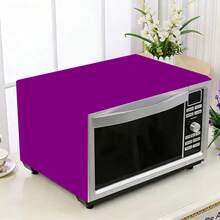 1 pieza de cubierta de polvo para horno microondas de pigmento hecha de lino tejido para decoración del hogar, a prueba de polvo y que evita las manchas y el polvo - color sólido - Ver 13
