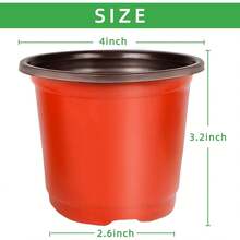 4" Small Plastic Plant Nursery Pot/Pots (100pcs) Seedlings Flower Plant Container Seed Starting Pots - A - View 2