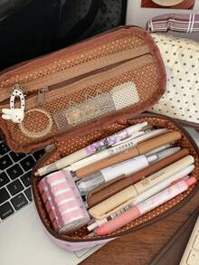 1 Hộp đựng văn phòng phẩm cho bé gái, đơn giản, dung tích lớn, phù hợp cho học sinh tiểu học và trung học. - Nhiều màu - Xem 7