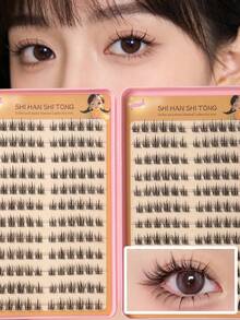 288pcs Eyelash Book, Self-Adhesive, Reusable, Segmented Eyelash Clusters, D-Curl Flirty, Natural & Lightweight Sunflower Lashes, 3-Second Application, Beginner-Friendly, Cartoon Style Lashes, Suitable For Natural Makeup Look - View 4