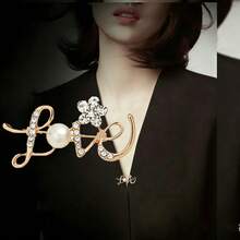 1 pieza/2 piezas Broche de aleación de aluminio con estilo retro bohemio casual, estilo palaciego, lindo y elegante con diamante de imitación, adecuado para todas las estaciones - Multicolor - Ver 2